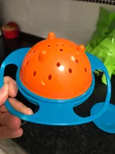 Tazón universal tipo Gyro a prueba de derrames para niños, plato giratorio infantil con diseño, práctico con rotación de 360 grados, platos de alimentación sólidos