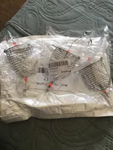 Jaula de señuelo de pesca de acero inoxidable, jaula de cebos S/M/L, trampa de pesca con fondo redondo, sirve como soporte, aparejos de pesca, 1 unidad