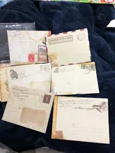 Lote de 12 unidades de sobres de papel Kraft clásico, Mini sobres de Estilo Vintage europeo para tarjetas, regalo para álbumes de recortes