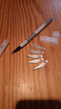 Cuchillo de hoja de bisturí con mango de Metal, cortador de papel de madera, pluma artesanal, suministros de corte de grabado, bricolaje, papelería, cuchillo de utilidad, 1 Juego