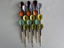 18 Uds (6 sets) profesional dardos de punta de acero s vuelo de dardos de punta de acero dardos con buen vuelos interior fitness