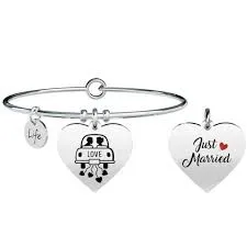 KIDULT LIFE SPECIAL MOMENTS BRACELET 316L STEEL-HEART | JUST MARRIED 731297 
KIDULT LIFE SPECIAL MOMENTS BRACELET 316L STEEL-HEART | JUST MARRIED 731297