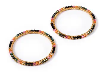 Beaded Circle Charms - Japanese Miyuki seed beads - Handmade Miyuki Beaded Pendant - 2Pcs/Lot - 30.78x30.78x1.46mm - TH1008 
Beaded Circle Charms - Japanese Miyuki seed beads - Handmade Miyuki Beaded Pendant - 2Pcs/Lot - 30.78x30.78x1.46mm - TH1008