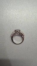Huitan-Anillo de boda con Circonia cúbica para mujer, sortija de boda con zirconia cúbica, zirconia, circonita, zirconita, redonda, grande, alta calidad