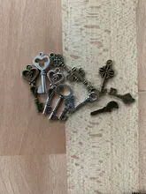 10 Uds. De colgantes de Metal Vintage con dos colores variados para fabricación de joyería Diy, joyería hecha a mano