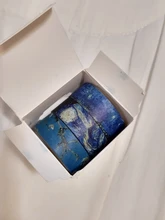 3 unids/pack clásico Van Gogh conjunto de cintas Washi estrellado adhesivo de cielo cinta DIY Scrapbooking etiqueta engomada etiqueta adhesiva