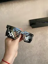 Clothing Sunglasses Mosaic Thug MLG Pixelated Retro UV400 Men's Brand 8-Bit