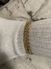 Tobillera de cadena de Metal gruesa para hombre y mujer, pulsera con diamantes de imitación, Color dorado y plateado, para pie cubano, joyería Punk Hip Hop Rock