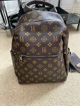 Mochila con estampado clásico para mujer, bolso de diseñador de cuero PU con borla, lujoso, Vintage, de alta calidad, 2020