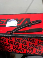 FnLune hombres recto peluquería de afeitar de pelo en el sobaco pelo púbico navaja plegable herramienta de depilación y 1 hoja El estilista sostiene una navaja y envía una cuchilla para afeitar el vello de las axilas