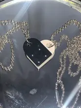 Collar de cadena con colgante de corazón de amor para hombre y mujer, 2 uds., regalo de San Valentín, 2021