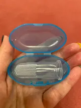 Cepillo de dientes con caja para dedos de bebé, cepillo de limpieza de goma suave de silicona para niños, masaje transparente, cuidado Dental