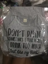 Body con estampado de letras Dont Panic Just Like My Aunt para bebé, ropa blanca para niña y niño, trajes de verano, 2020