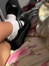 BONJOMARISA el gran tamaño 43 tacones para chicas sólida plataforma de hebilla con Janes bombas mujeres Lolita de fondo grueso gótico zapatos de mujer Zapatos