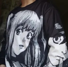 Ropa informal estilo Hip Hop para hombre, Sudadera con capucha Harajuku, estilo Retro japonés, suéter de poliéster estampado de chica de Anime, otoño 2021