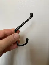 Coat Hooks Wall-Mounted 20-Screws Retro Black/gold Hardware for Hat Dual-Prong Hanger