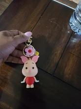 Disney-colgante de Mickey mouse para niños, llavero con forma de pato, bolsa de regalo pequeña, llavero, recuerdos de evento