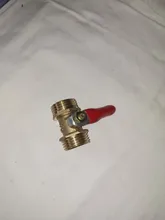 Válvula de bola de latón 1/8 , 1/4, 3/8 , 1/2, macho a macho, palanca roja con conector de rosca BSP, adaptador de acoplador de instalación de tubería conjunta