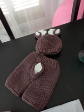 Accesorios de fotografía para Festival de recién nacido, diseño de alces de ciervo, sombrero de disfraces para bebé, pantalones, conjunto de 2 uds. De accesorios para fotos de bebé