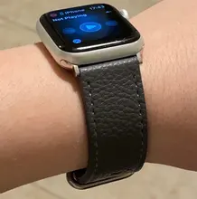 Reloj inteligente Apple Watch banda SERIE DE gomillas 6 iPhone 5 4 3 2 1 correa de cuero de 44mm, 42mm, 38mm 40mm