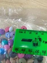 LOFCA 12mm 50 unids/lote de lentejas redondo granos de dentición bebé mordedor Chew libre de BPA DIY Cadena de chupete de silicona de grado de alimentos