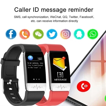 ECG Smart Health Bracelet Body Temperature Monitor Blood Pressure Heart Rate Sleep Monitor Information Remind Smart Wristband
ECG Smart Health Bracelet Body Temperature Monitor Blood Pressure Heart Rate Sleep Monitor Information Remind Smart Wristband