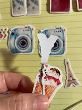 46 unidades por paquete, pegatinas de etiqueta de paisaje de viaje, etiquetas de papelería decorativas, pegatinas de Scrapbooking, álbum diario Diy, etiqueta adhesiva