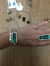 Anslow-pulsera de cristal rosa y azul para mujer, nuevo diseño hecho a mano, cuerda de envoltura, cuentas, regalo, joyería para mujer, LOW0735LB