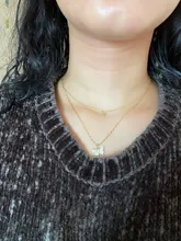 Colgante de doble capa con forma de mariposa para mujer, Gargantilla de Color plata de ley 925, cadena redondo, exquisita, regalo de boda, joyería fina