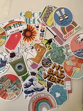 35 Uds. 100% pegatinas de vinilo de naturaleza bonita de la muchacha de VSCO para botellas de agua pegatinas estéticas impermeables para las niñas para el coche del teléfono portátil