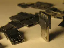 20 unids/lote de conectores USB macho de 5 pines, conector Micro USB de carcasa de plástico, enchufe trasero, terminales Sockect