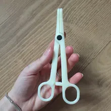 Pinza de ombligo redonda estéril desechable, alicates triangulares abiertos, herramientas para Piercing en la oreja y la nariz, suministros de perforaciones para tatuaje, 1 ud.
