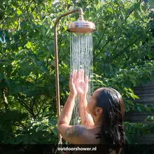 Extension-Pipe Shower-Head Bathroom-Accessory Rainfall Copper Antique Standard Round