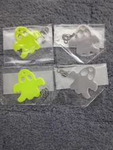 Llavero reflectante suave para fantasma de Halloween, accesorios de alta visibilidad
