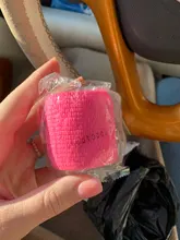 Vendaje elástico autoadhesivo desechable, vendaje resistente al agua, 5x4,5 cm, color rosa