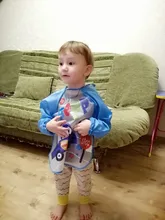 Delantal de manga larga con dibujos animados para bebé, Baberos para comer, ropa para pintar, accesorios infantiles