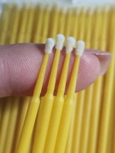 100 unids/set colores desechable de algodón de pestañas cepillos de limpieza muestra extensión herramienta cosmética para hacer de palo de pestañas