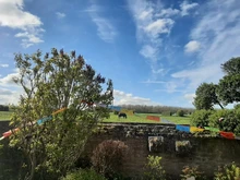 27x15cm 1 Set 20 piezas oración budista tibetana banderas 5 colores diferentes tela de poliéster estilo tibetano de bandera