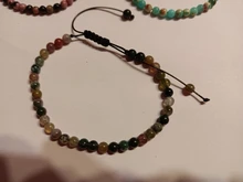 Pulsera de cuentas de piedra ajustable de 4MM para mujer, brazalete tejido de ágatas naturales, jaspe, ónix, lapislázuli, regalo de Año Nuevo, joyería