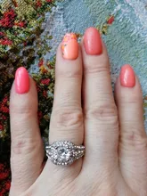 Anillos de boda de circonita redonda para mujer, joyería de acero inoxidable a la moda, de compromiso, regalos de San Valentín, gran brillo clásico, 2020