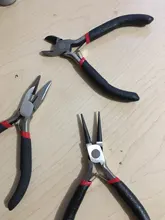 3 unids/set joyería de Juego de alicates de acero inoxidable nariz de aguja alicates de la joyería de mano negro Herramienta 11-13cm herramienta de la joyería conjuntos