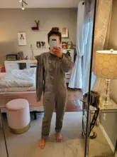 TWOTWINSTYLE Patchwork Ruffle Casual Jumpsuit For Women Stand Collar Long Sleeve High