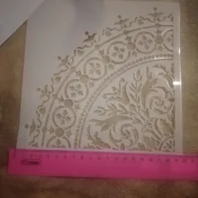 Rueda circular de Mandala 1/4 de 20x20cm, plantilla para pintura, libro de recortes colorear, plantilla decorativa de álbum en relieve