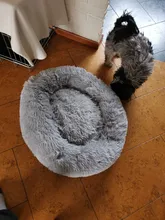 Cama de perro suave juguetes de peluche Donut sátiro ronda perro perrera Ultra lavables suaves perro gato cojín de cama de sofá cálido Venta caliente