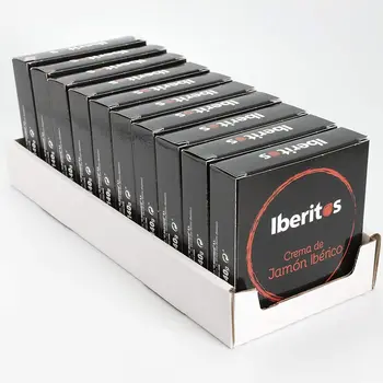IBERITOS - Baneja 10 soup cream from JAMON Iberico CARTONCILLOS 140G-10x140g JAMON IBERICO folding carton tray
IBERITOS - Baneja 10 soup cream from JAMON Iberico CARTONCILLOS 140G-10x140g JAMON IBERICO folding carton tray