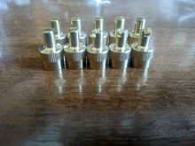 Tapón para vástago de válvula con cabeza ranurada de cobre, 10 Uds., para Schrader, coche, motocicleta, neumático, neumático, tapa de Valvol, accesorio para automóvil