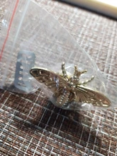 Cierre de Metal con forma de abeja para bolso de bricolaje, bolso de hombro, monedero, 2 colores
