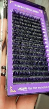 LAKANAKU 16 filas clásico pestañas individuales de seda extensiones de pestañas de vizón extensión volumen 8-18MM maquillaje profesional de pestañas
