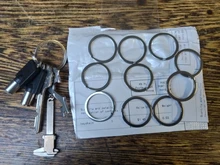 LLavero de Acero inoxidable plano para hombre y mujer, llavero de 20MM, 25MM, 28MM, 10 unidades por paquete