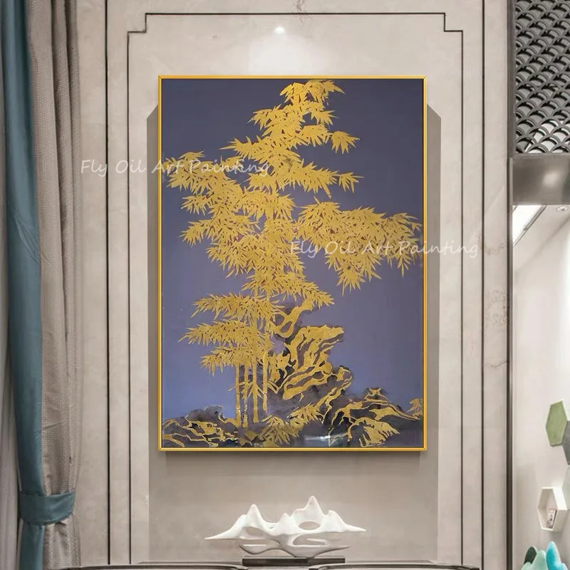 Gold Foil Tree Outside View Landscape 100% Handmade Oil Painting Artist Pictures Home Wall Decor Artwork
Gold Foil Tree Outside View Landscape 100% Handmade Oil Painting Artist Pictures Home Wall Decor Artwork